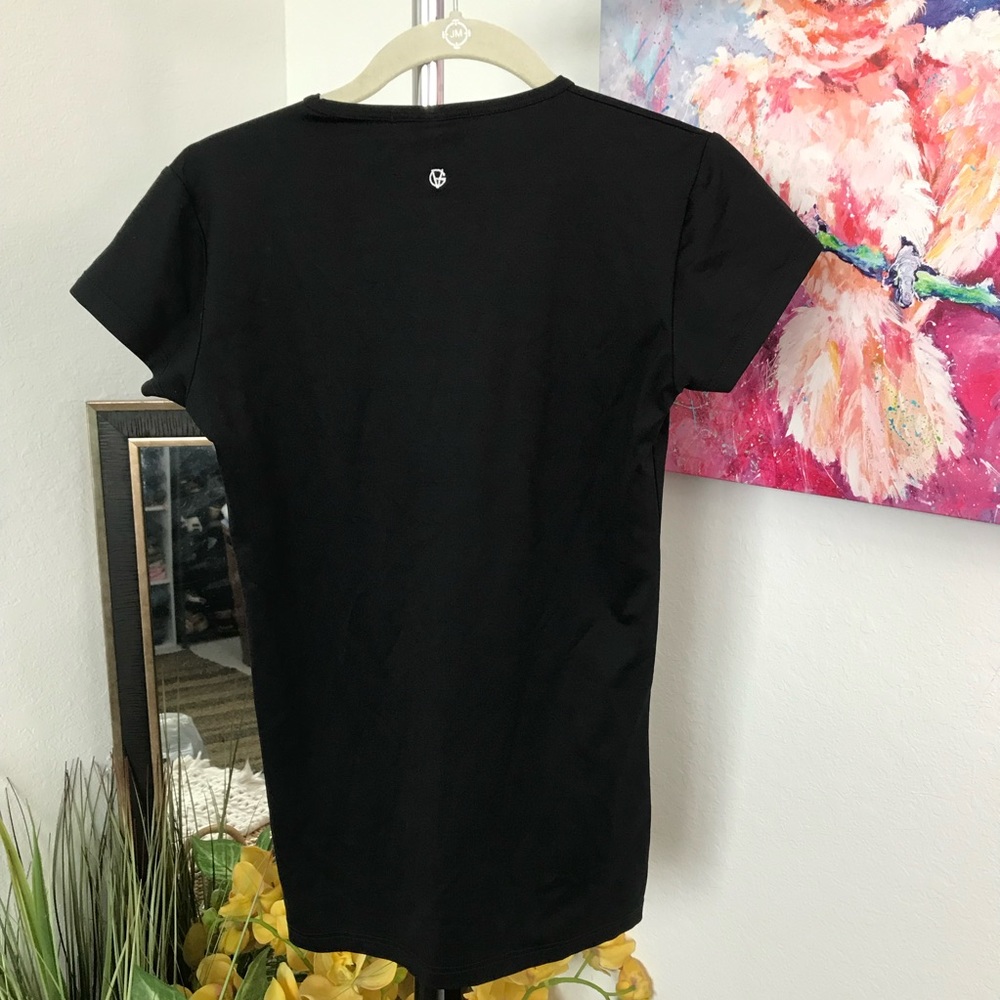 Versace V-Neck Basic Black Tee - image 3